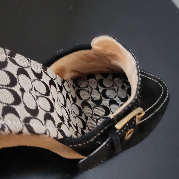 COACH Deirdre Black Clog Heeled sandals 6.5 - Picture 7 of 10